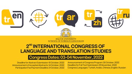 Yabancı Diller Yüksekokulu Mütercim ve Tercümanlık Bölümü 2. Uluslararası Dil ve Çeviribilim Kongresi